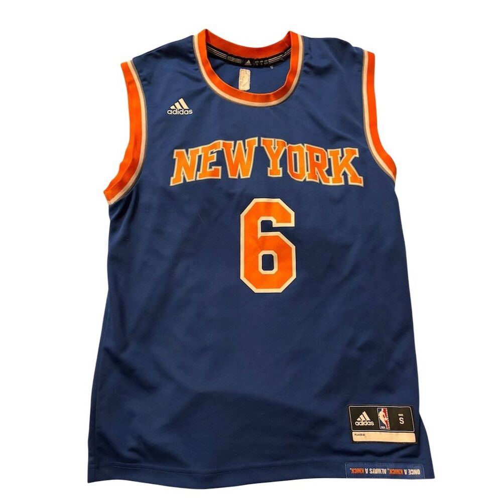 Adidas New York Knicks #6 Kristaps Porzingis Jersey Blue S - Picture 1 of 5